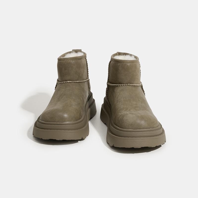 Women's Snow Boots Flat-soled, Non-slip Women Ankle Boots and Short Boots Winter Warm Slip-on Female Boots