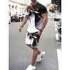 2026 ny sommar herrkläder för sport, lösa modekläder för män, 3D-tryckt T-shirt och shorts, enkelt modeklädeset för män