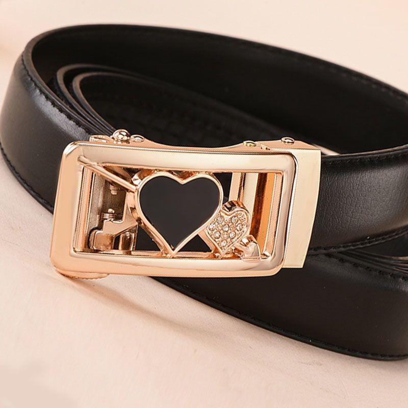 

Womens Automatic Trendy Buckle Belt Crafted From Soft Pu For Comfortable Wear Allday StyleA
