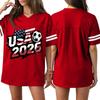 Short Sleeve Blouses for Women USA 2026 Graphic Womens Short Sleeve Shirts V Neck Casual Women's Short Sleeve Tops Loose Fit
