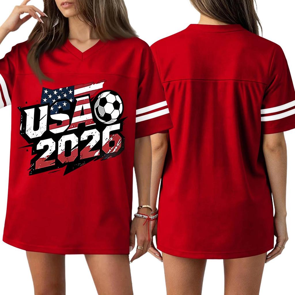 Short Sleeve Blouses for Women USA 2026 Graphic Womens Short Sleeve Shirts V Neck Casual Women's Short Sleeve Tops Loose Fit