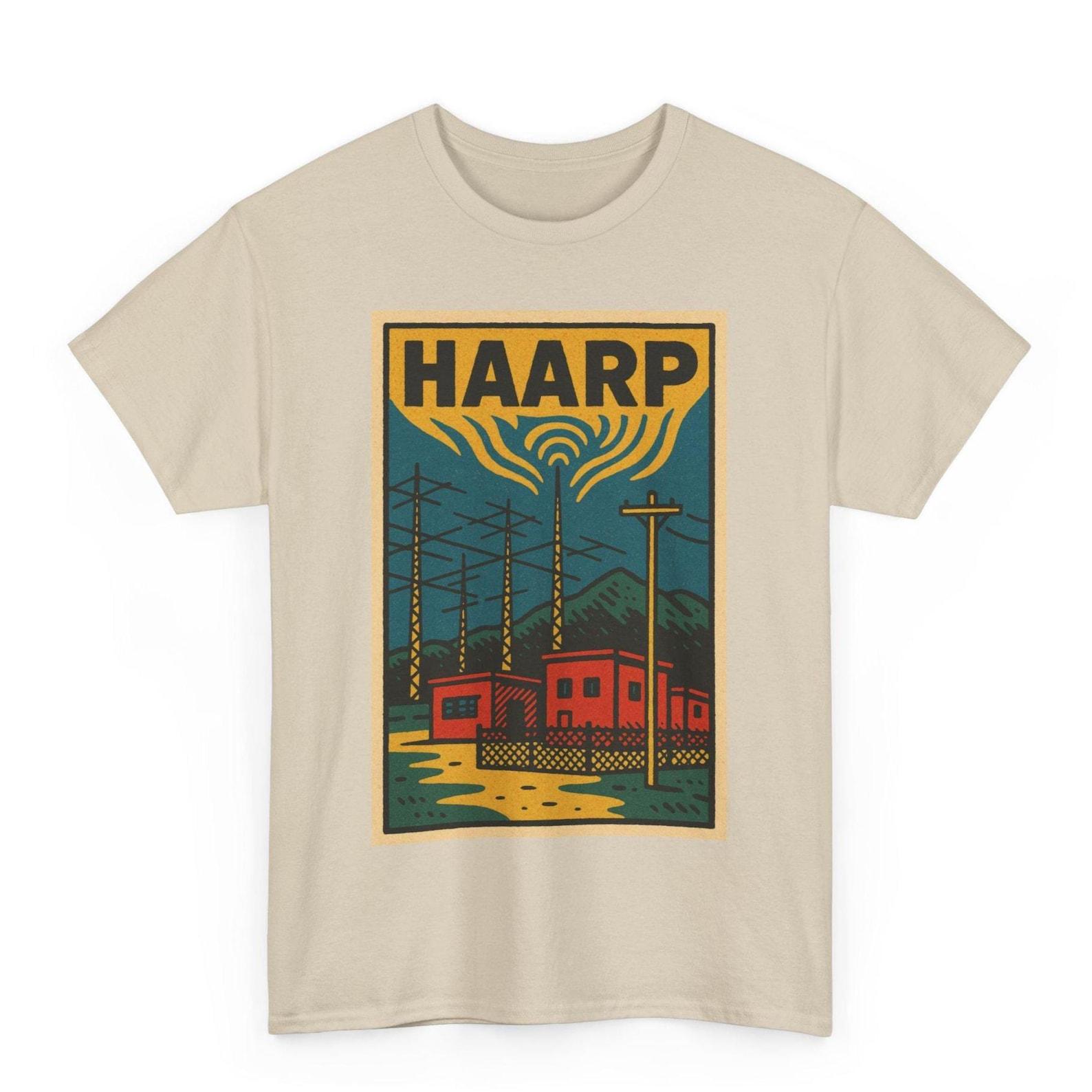HAARP T-Shirt: Conspiracy Theory Weather Control Retro Comic Tee 4XL