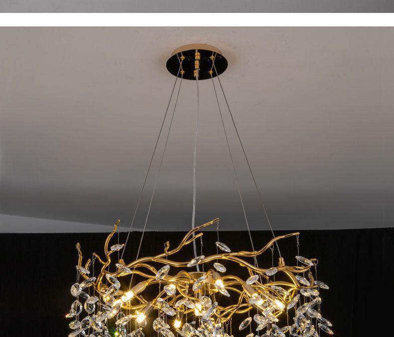 Elegant Modern French Crystal Chandelier for Living and Dining Rooms