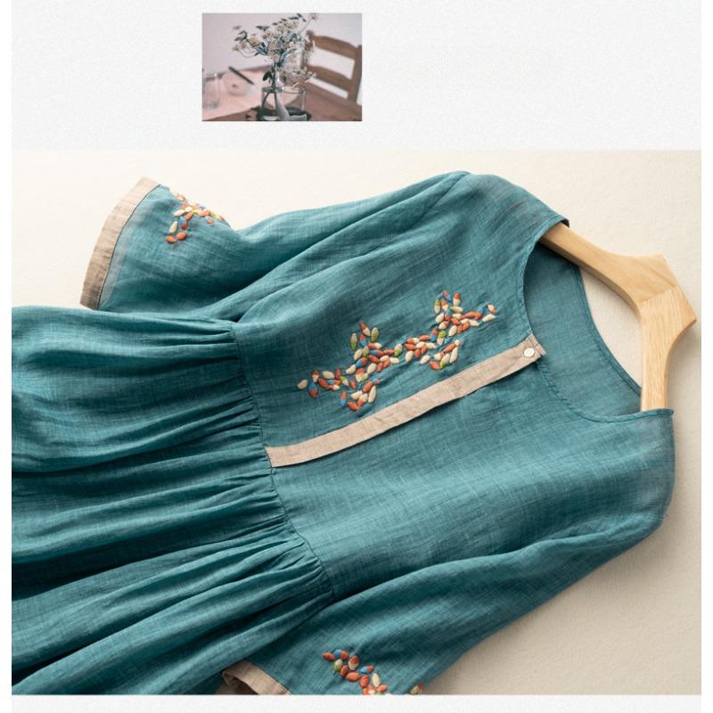 Summer New Fashionable Women's Loose Short Sleeved Dress