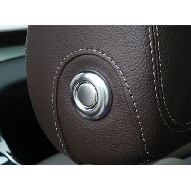 For Mercedes-Benz GLC 2016-21 Silver ABS Seat Headrest Switch Button Cover Trim