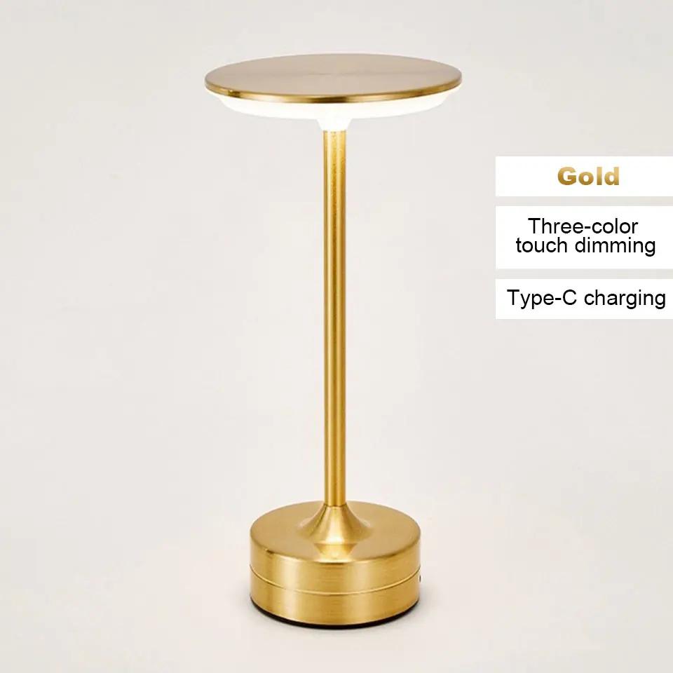 Wireless LED Table Lamp Touch Sensor Desktop Night Light USB Rechargeabl Portable Bedroom Night Light Reading Lamps Decor Light