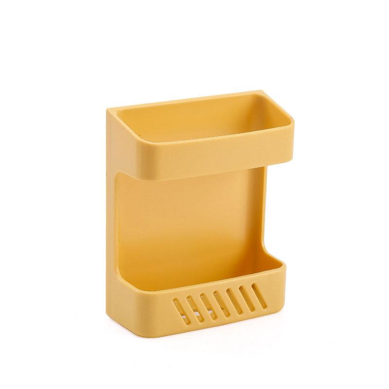 

Многофункциональный полипропиленовый ящик для хранения, чехол для держателя мобильного телефона, пульта дистанционного управления и всякой всячины, органайзера для кухни и ванной комнаты жёлтый