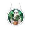 Halloween 2D Acrylic Puzzle Pendant Stress Relief Tool Ghost Witch Pumpkin Home Atmosphere Decoration Hanging Sign