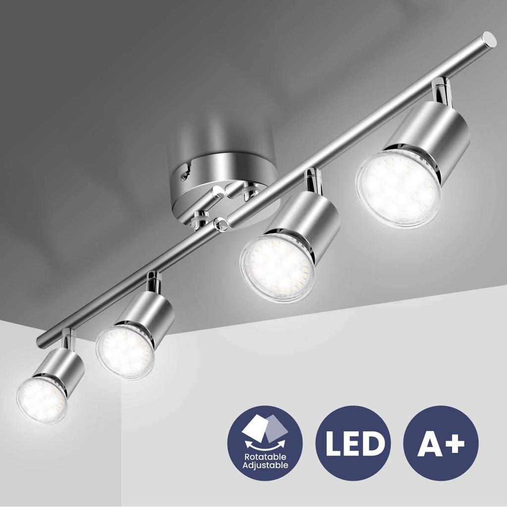 100V-220V 4 Yollu anahtarlama Zarif Modern Tavan Işık Düz Çubuk GU10 Tavan Spot LED Lamba Ayarlanabilir