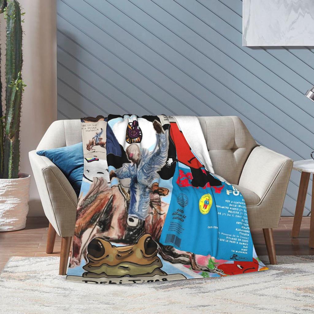 Bads Bunnys Debi Tirar Mas Fotos DTMF 2025 Blanket Super Soft Warm  Throw Blankets for Sofa 50x60 Inch Multi-size Rug Piece
