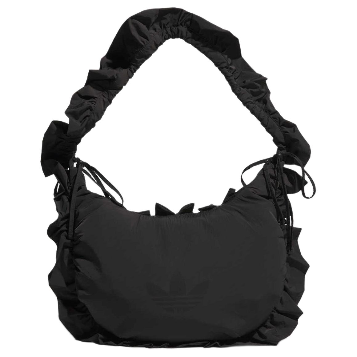 Adidas Originals RUFFLE Recycled Polyamide Handbag Large Women s Black IA8915