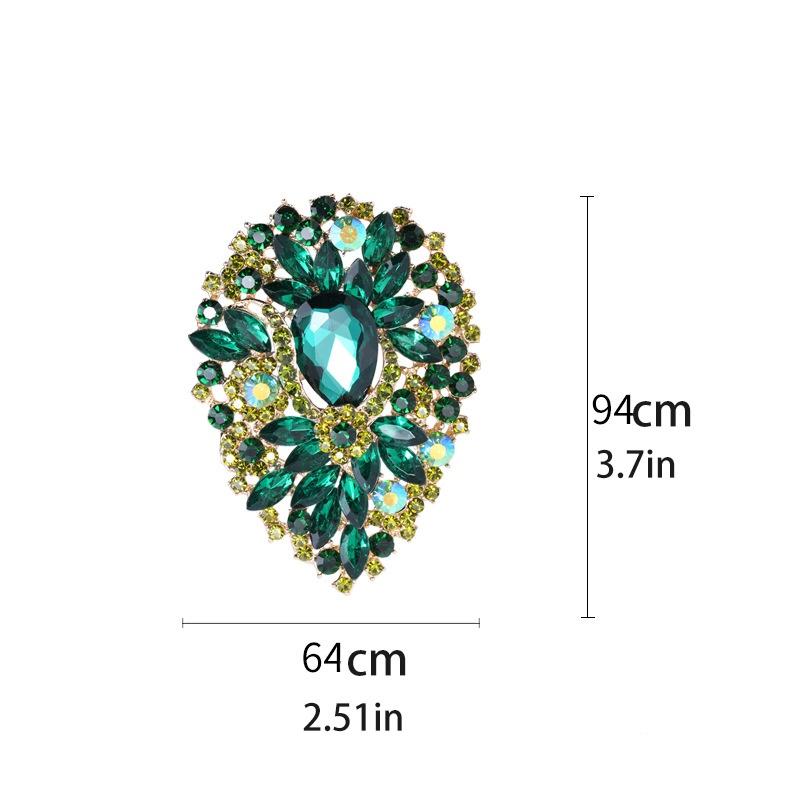 Hot Sale Crystal Water-drop Brooches for Women Vintage Fashion Pendant Style Elegant Wedding Pins Party Jewelry Brooch