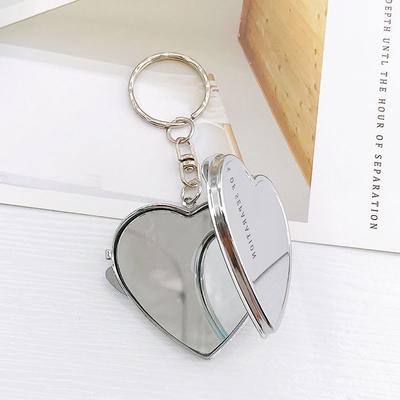Fashion Two-sided Heart Mirror Pendant For Women Girls Creative Personality Double Sides Folding Mini Cosmetic Mirror Gifts