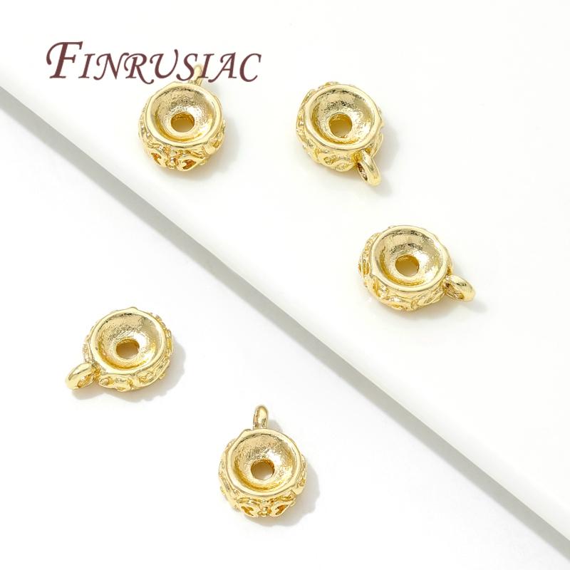 18K Real Gold Plated Spacer Beads Pendants Charms Clasps Bails For Pendant DIY Jewelry Making Supplies