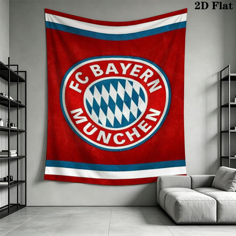 FC Bayern Munich Wall Tapestry Aesthetic Wall Hanging Printed Fabric Blanket Decorative Tapestries for Bedroom Living Room Home Decor