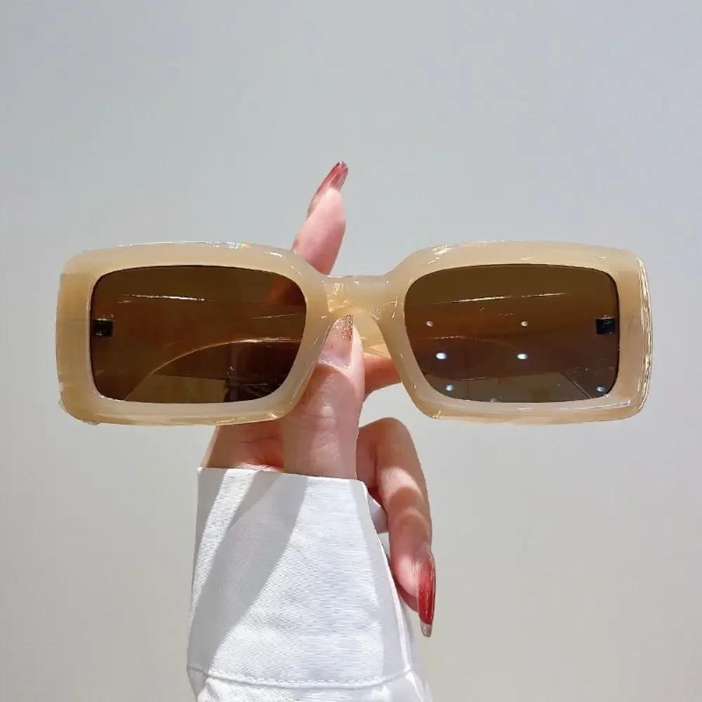 Vintage Strand/Reise Farbverlauf Damenmode Rechteck Leopard Sonnenbrille Schattierungen Herren Quadratische Sonnenbrille Luxus-Designer Gläser