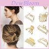 Clips de Cabelo Modernos de Metal Dourado Acessórios de Cabeça Chiques para o Dia a Dia e Eventos Especiais