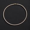 Unisex Hip Hop 4mm Zircon Necklace with Joker Diamond Chain Row Zinc Alloy Personality Tennischain Fashion Chain Link Bracelets