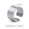 Vnox 6/8/11.5mm Width Open Adjustable Ring for Men, Classic Basic Punk Style Waterproof Never Fade Stainless Steel Finger Band