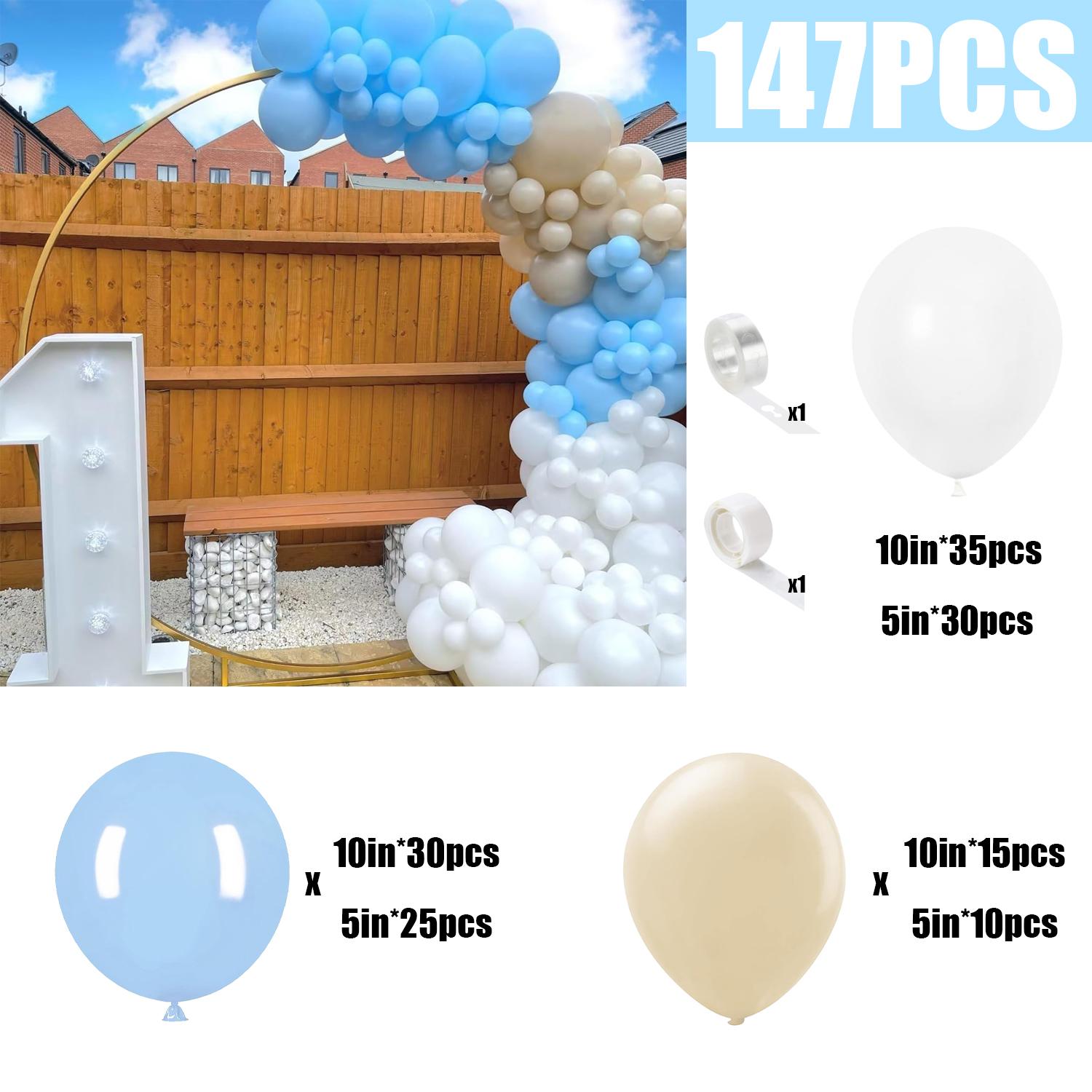 

Набор из 147 синих и белых латексных шаров с синим песком. Подходит для украшения вечеринок по случаю дня рождения, свадеб, Дня святого Валентина. Other