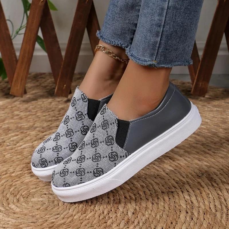 new women's shoes spring and summer thick-soled fashion versatile sequined loafers casual sports shoes vulcanized shoes