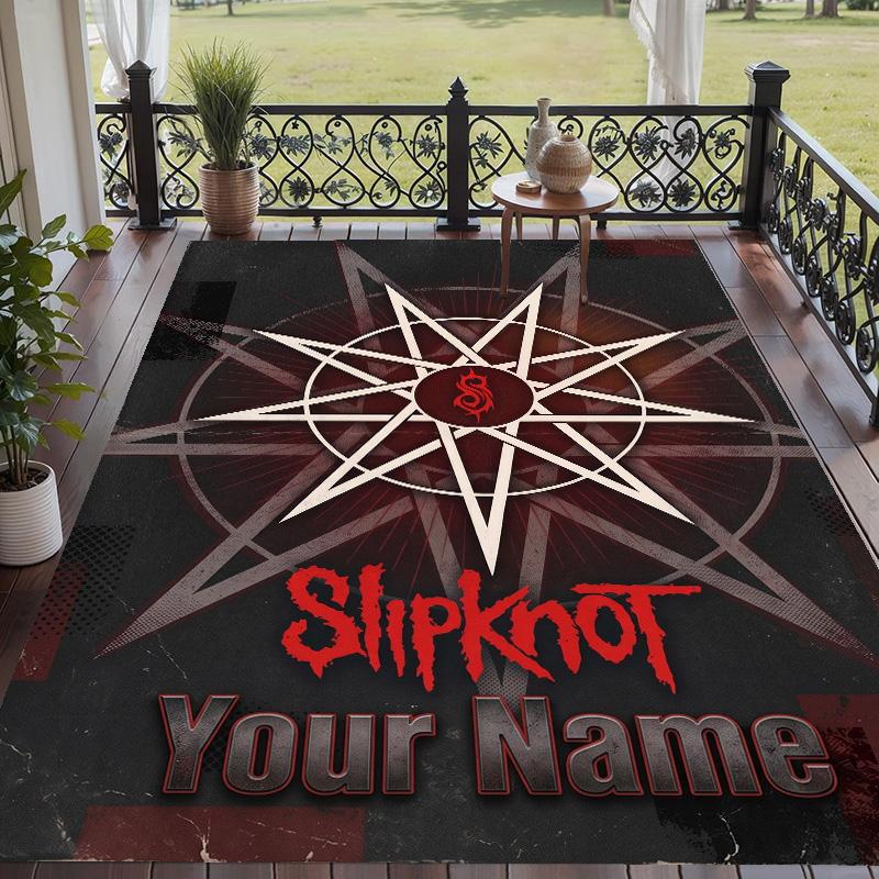 Custom Text Printed Rug Slipknot Non Slip Floor Carpet For Home Room Decor