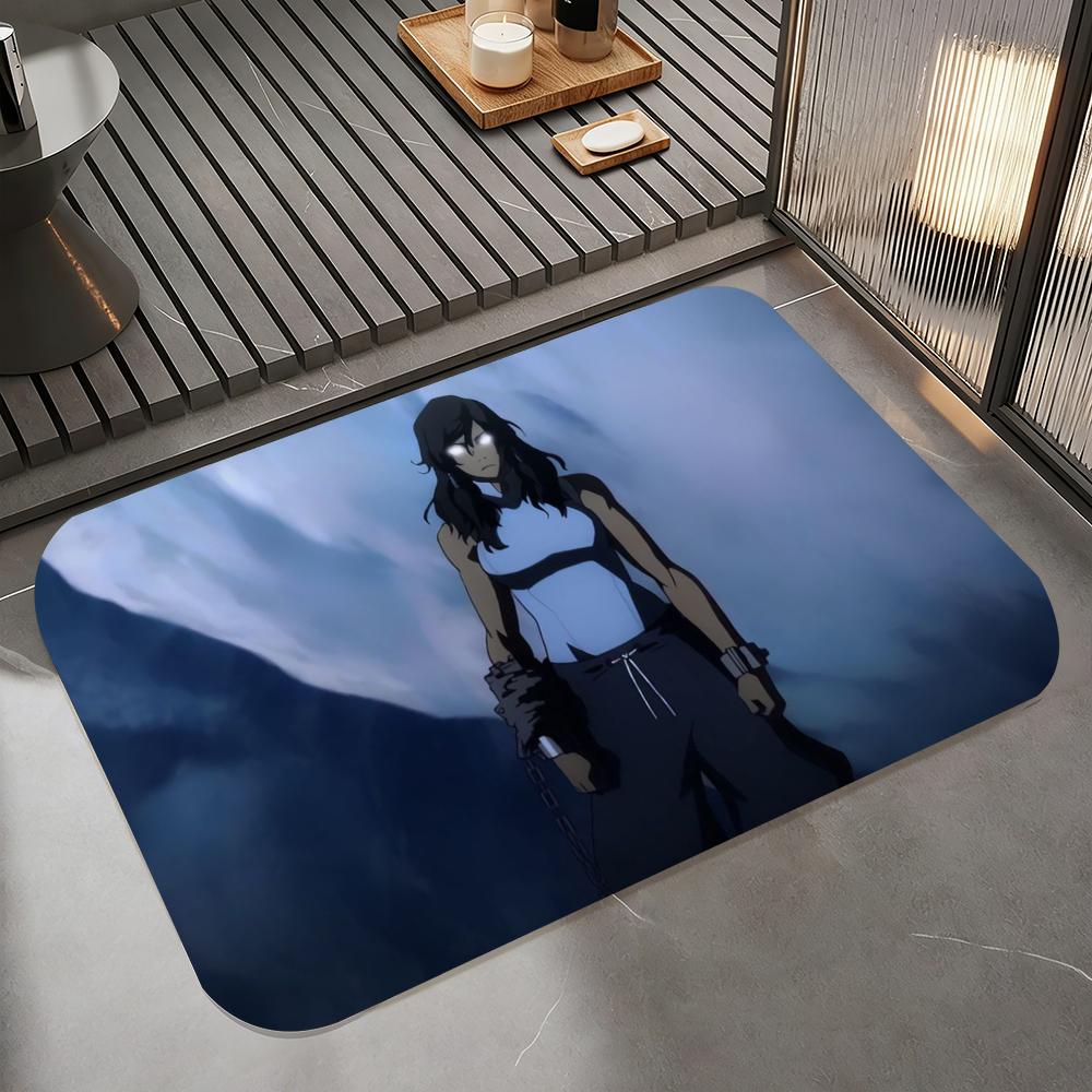 

Anime T-The Legend Of Korras Floor Mat Diatomite Bath Mat, Quick Dry Absorbent Non-Slip Door Mat 50cm x 80cm