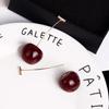 1 Pair Personality Earrings Charms Women Exquisite Fruit Earrings Fashionable Atmosphere Cherry Earrings