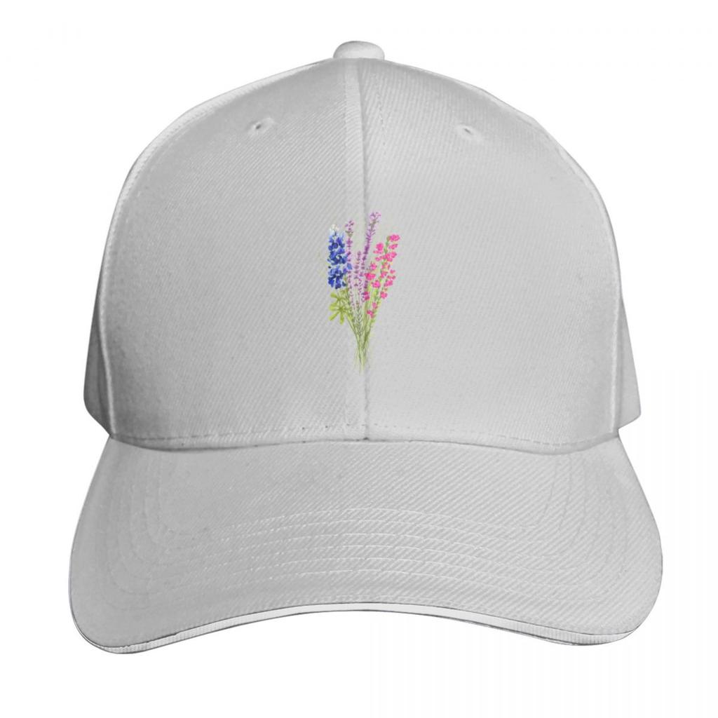 Subtle Bi Pride Flowers Baseball Cap Funny Hats Fashion Beach Fishing Hat Trucker Cap Unisexs Baseball Womens