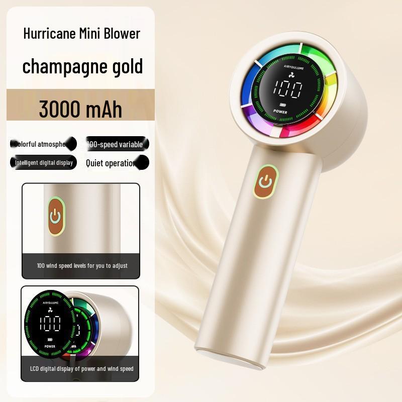 2026 G80 High-Speed Brushless Mini Handheld USB Fan 167x60x62 mm
