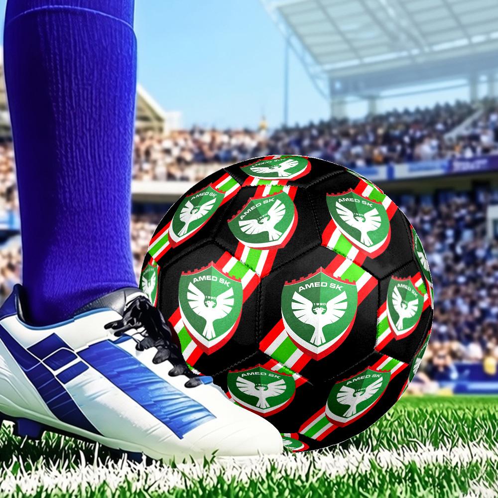 Amed Sk Crest Design Size 5 Soccer Ball, Suitable for Training and Matches, High-Elasticity, Wear-Resistant Material Gift for Fan