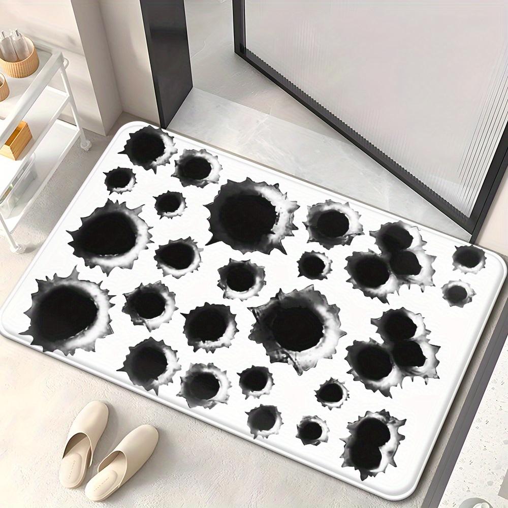 

1pc Bullet Hole Pattern Doormat Non-Slip Absorbent Microfiber Rug for Bathroom Bedroom Living Room Outdoor 40x60cm