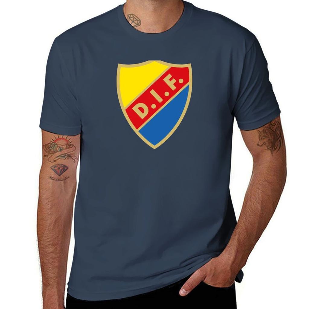 Djurgrdens If Fotboll Away Tshirt Novelty Print Casual Tee Shirt