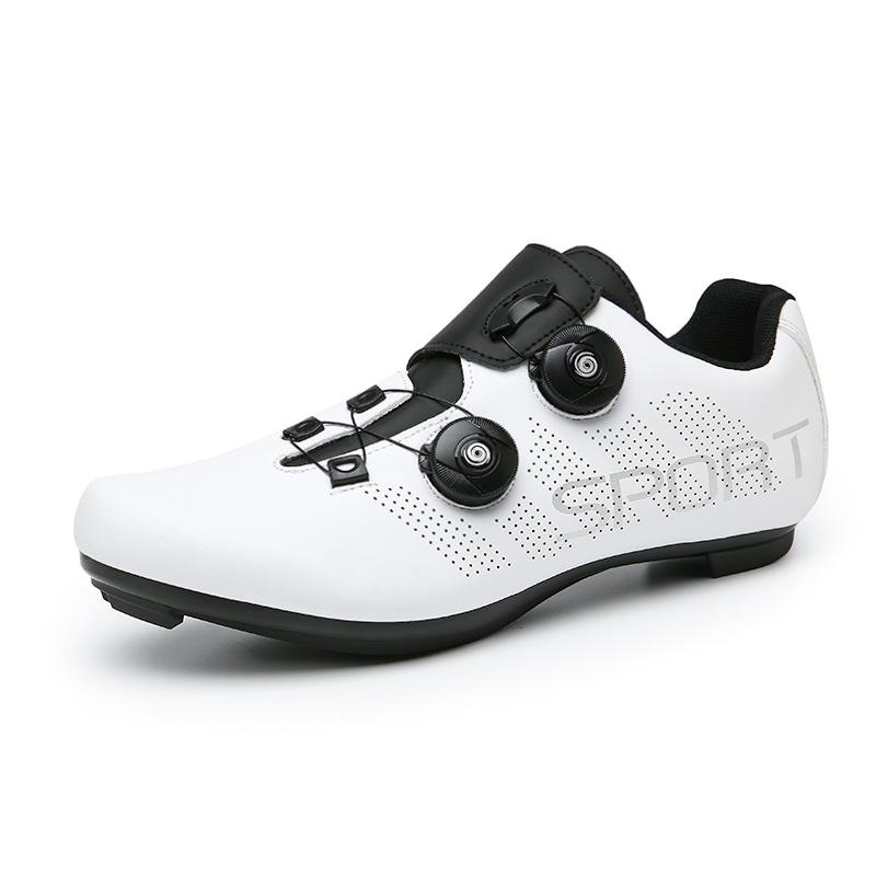 New cycling shoes with locks Double buckle lock shoes Men's and women's road cycling power shoes Hard sole Mountain cycling Rubber sole