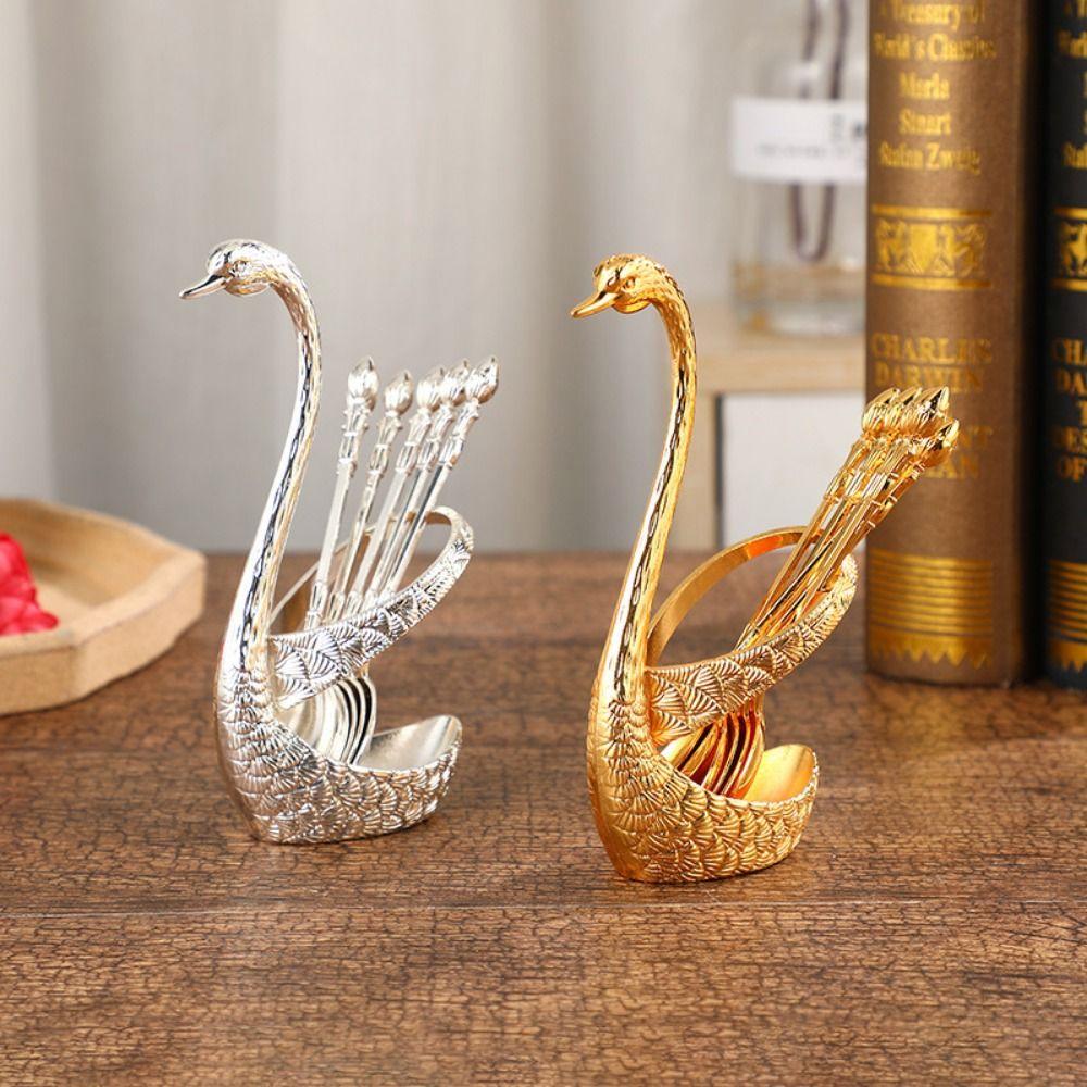 Elegant Swan Tableware Set Nordic Dessert Cake Forks Kitchen Supplies Dessert Utensils Daily Use