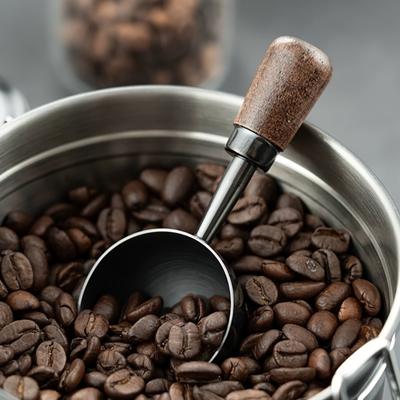 30ml Walnut Wood Coffee Scoop Stainless Steel Long Handle Measuring Spoon for Coffee Tablespoon Kitchen Tool Cafe  Accessories