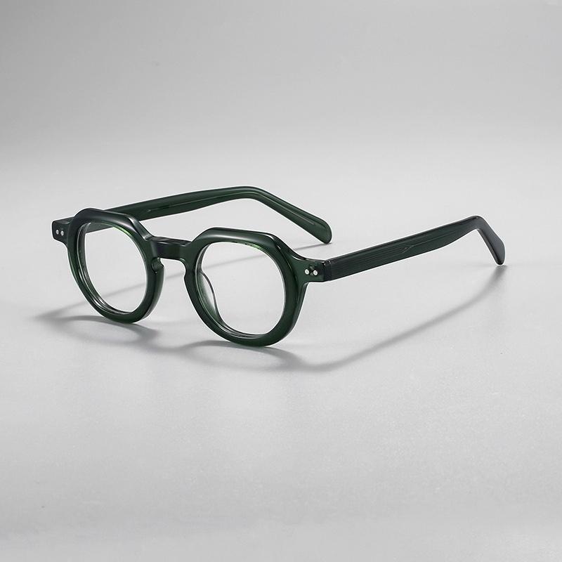 Fashion Retro Handmade Acetate Glasses Frame Women Optical Prescription Custom Eyeglass Classic Round Men Myopia Reading Eyewear