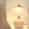 Ceramic Base Flower Bud Table Lamp Glass Cover Bedside Lamp Modern Ambient Light  Bedroom