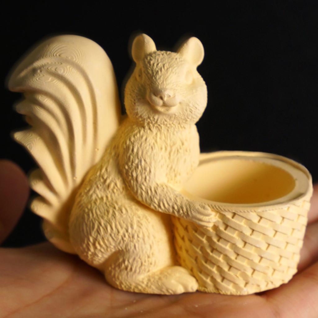 Food Grade Silicone Squirrel Basket Mould Set 2Pcs Crafting Tool for Resin Plaster Storage Box