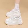 New platform women's shoes spring versatile sports casual shoes heightening lace-up lightweight lace-up board shoes