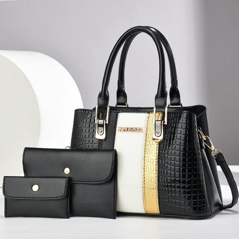 

pring leather bag new women s fashion small handbag large capacity shoulder messenger bag чёрный