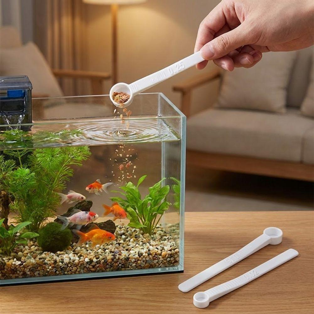 3Pcs Multi-size Aquarium Feeding Scoop Precise Scale Fish Feeding Tool For Home Use
