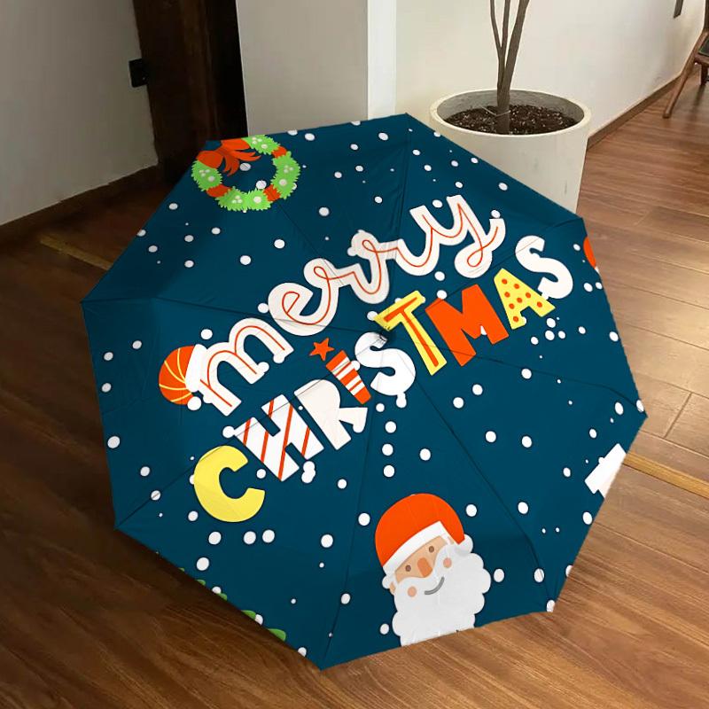 

1pc Christmas Decorations Automatic Open/Close Umbrella, Formal Events - Ideal Gift for Family or Friends, Outdoor Accessory yy251211116