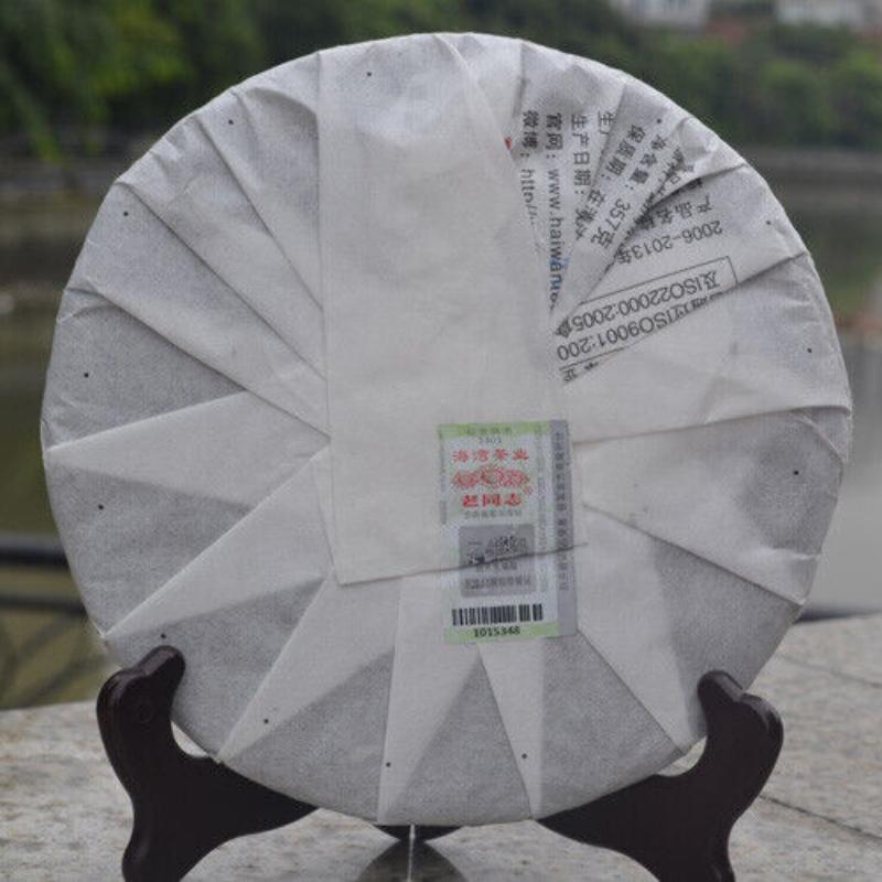 Menghai Chun Xiao * 2014 HAIWAN Old Товарищ Пуэр Чайный торт 357г Пуэр Сырой Пуэр — фото 4