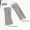 Stylish Fall Layering Sleeves Women Ribbed Wrist Arm Warmers, Stretchy Cable Knitted Fingerless Gloves, Versatile Covers for Driving Soft Warm Mitten,