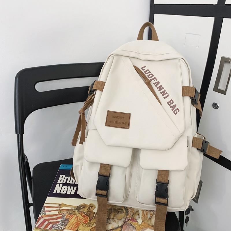 High School Student Male Backpack 2025 New Large-capacity Primary School Student Simple Trendy Cool Backpack Female
