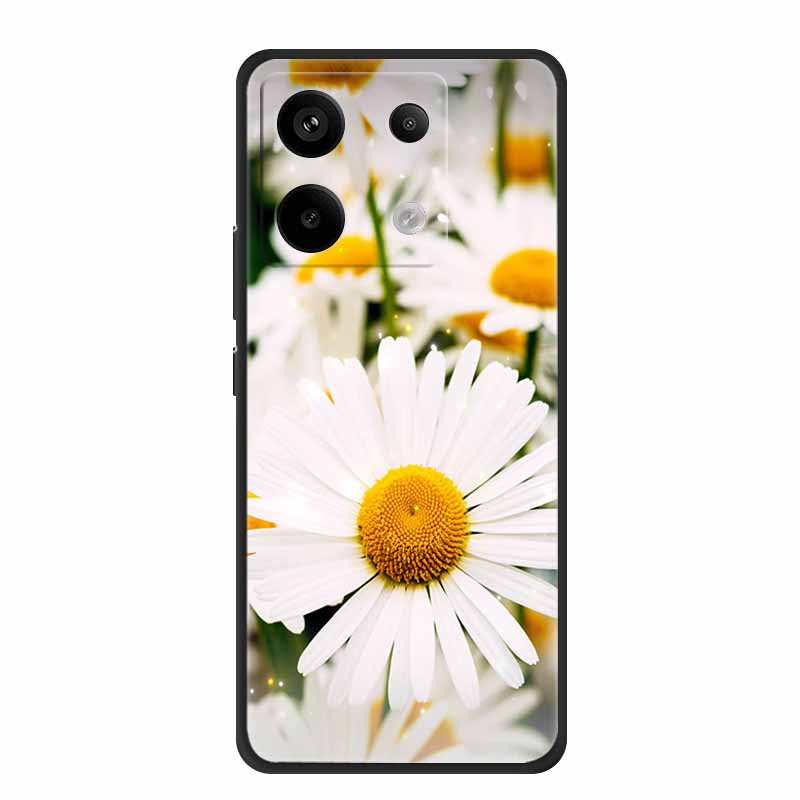 For Redmi Note 13 pro Case Pink Phone Case Fashion Silicone TPU Soft Back Cover Redmi Note 13 Pro Flower Capa 6.67" Cats Coque