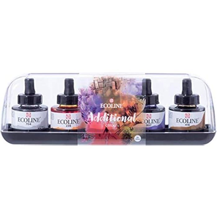 Peintures aquarelles - TALENS - Ecoline - Lot de 3 - Multicolore - 30 ml