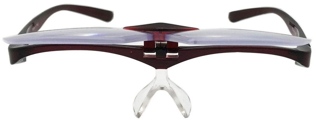 Face Trick a Magnifying Glass with a Dark Suitable for Both Glasses, 1.8x Flip-up Mechanism, Wine, Hands. FTL04-5