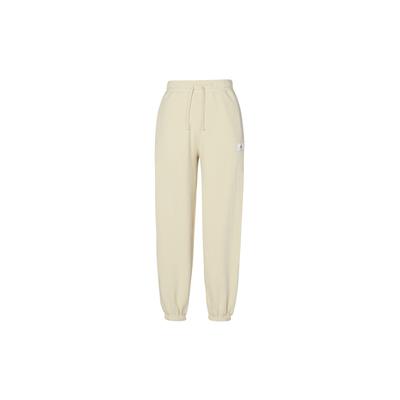 Flight Classic Jumpman Logo Patch Fleece-Lined Joggers Women Bottoms Beige DQ4608-234